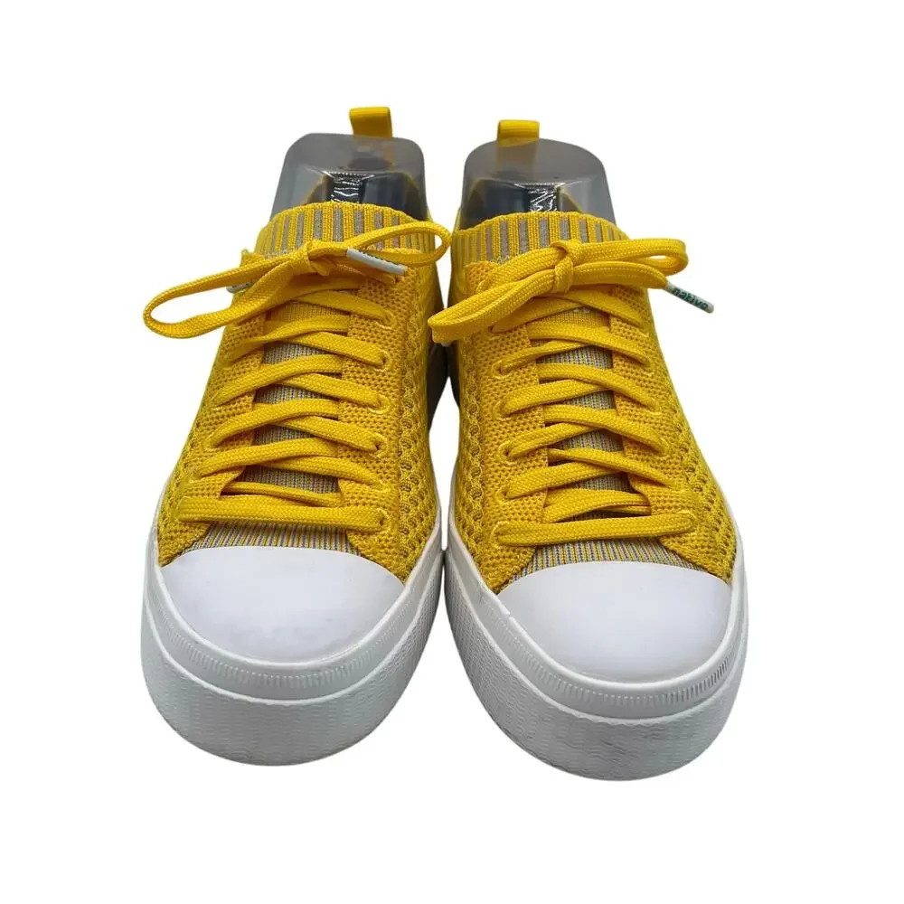 Native Jefferson 2.0 Liteknit Yellow Knit Shoes Yellow Womens Mens Kids 5 37